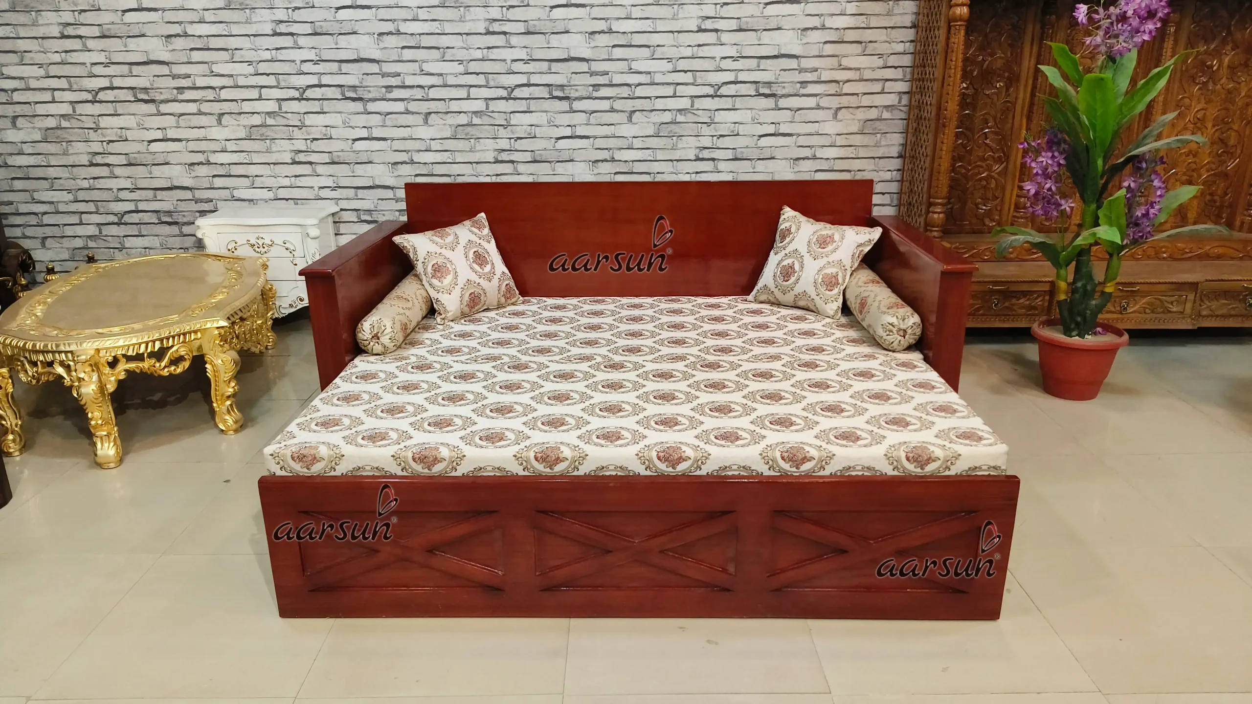 Custom Made Wooden Sofa Cum Bed - Image 9