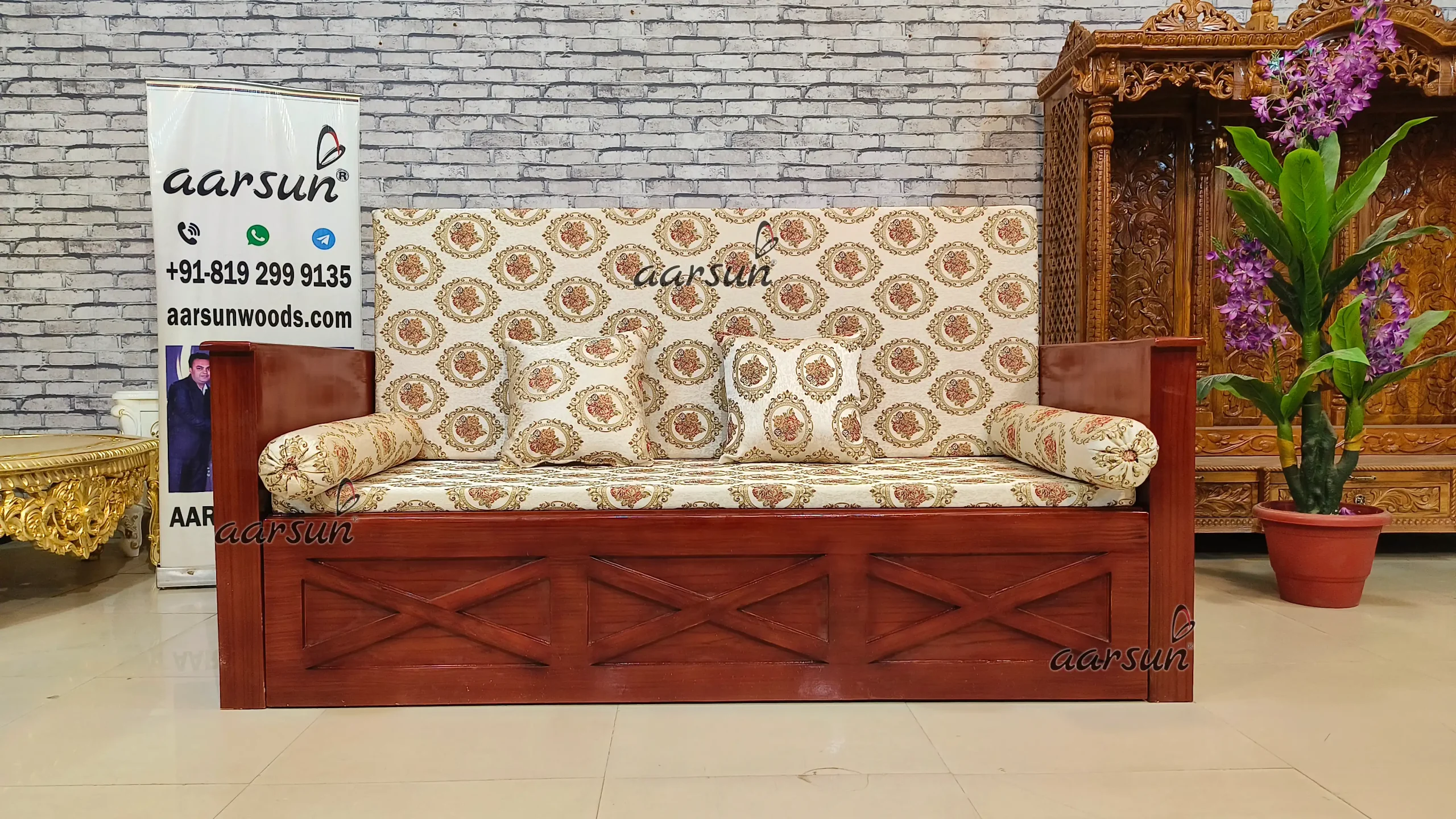 Custom Made Wooden Sofa Cum Bed - Image 5