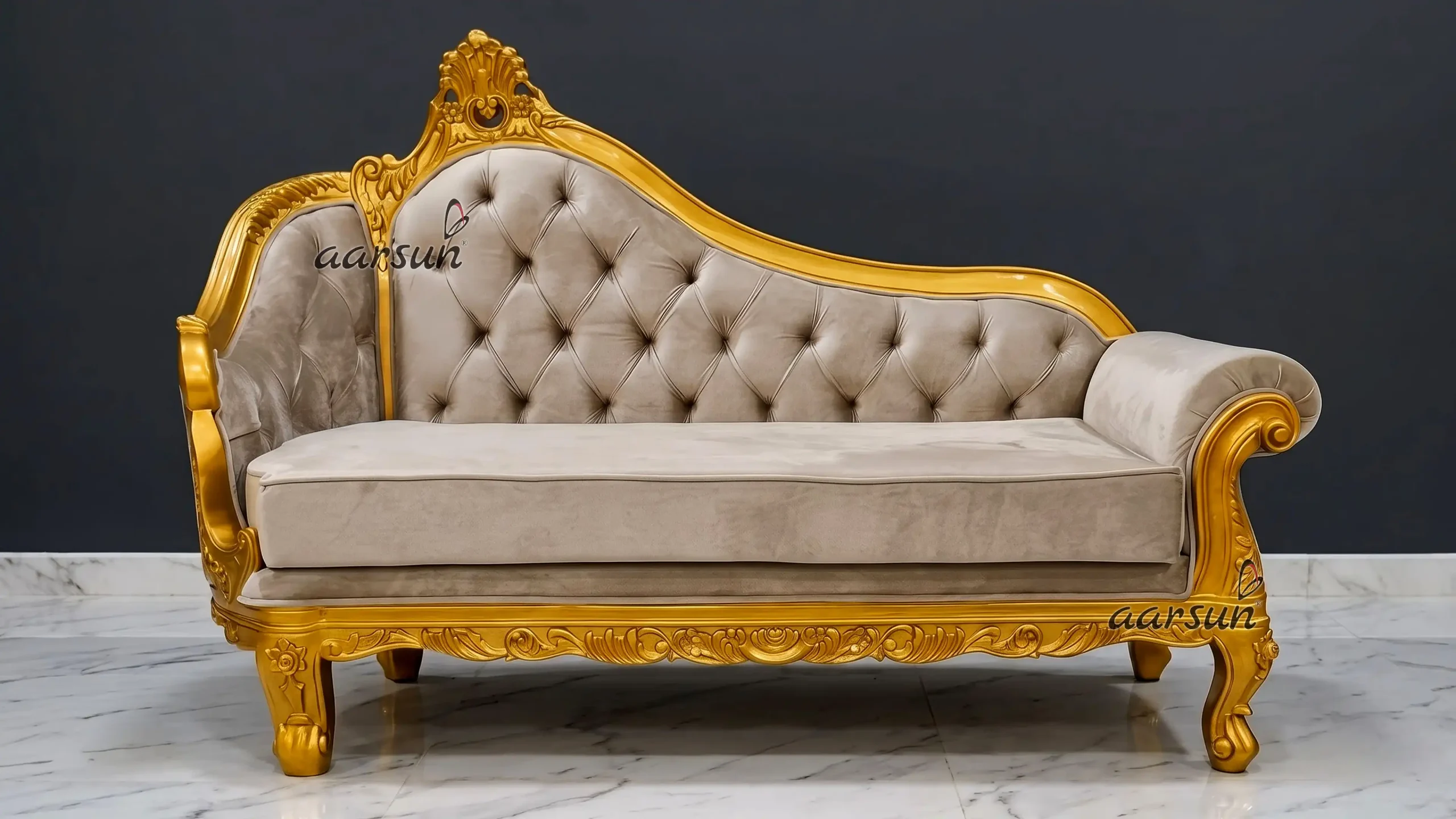 Designer Hand-Carved Diwan Sofa