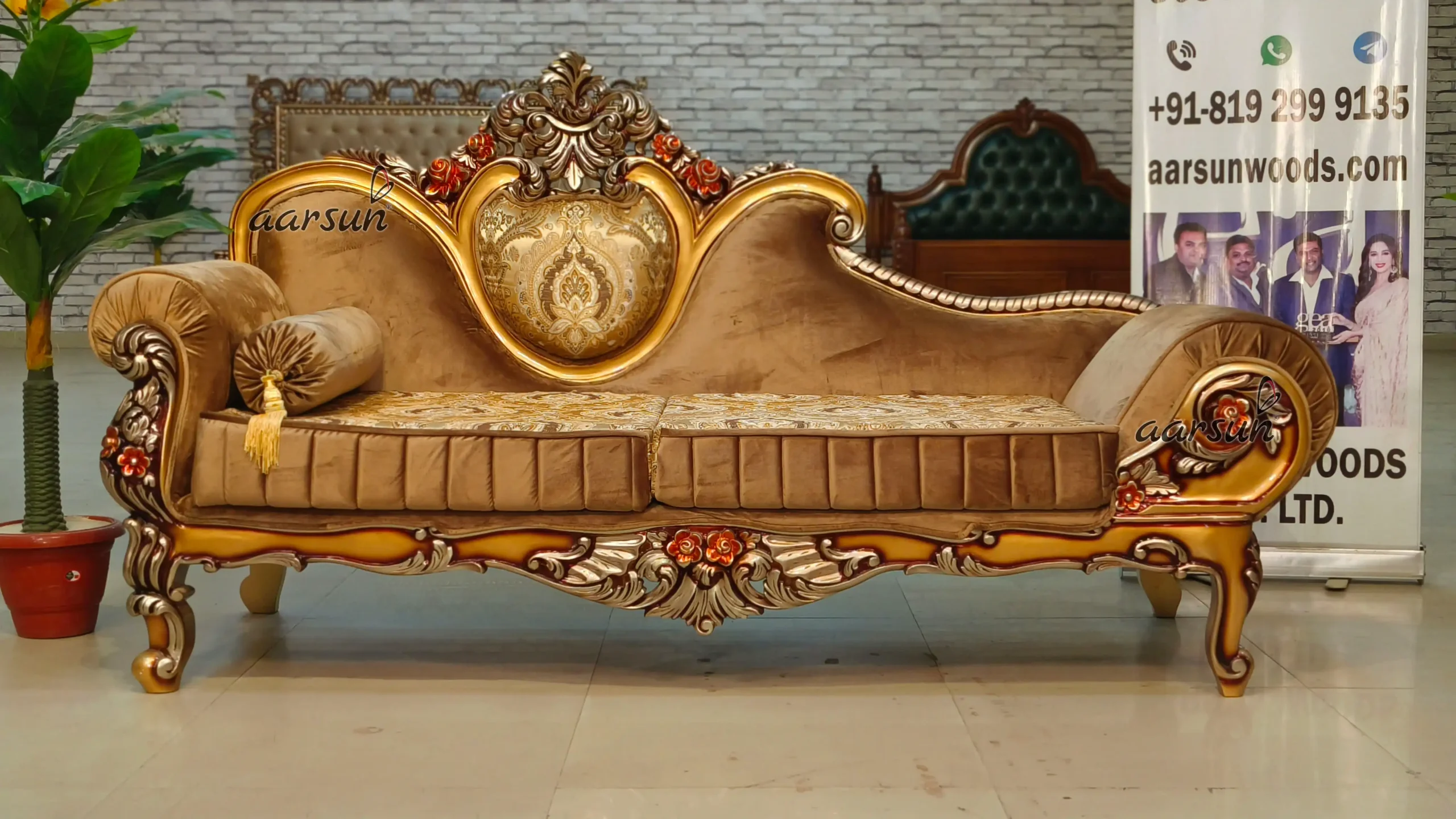 Designer Luxury Wooden Diwan - Image 4