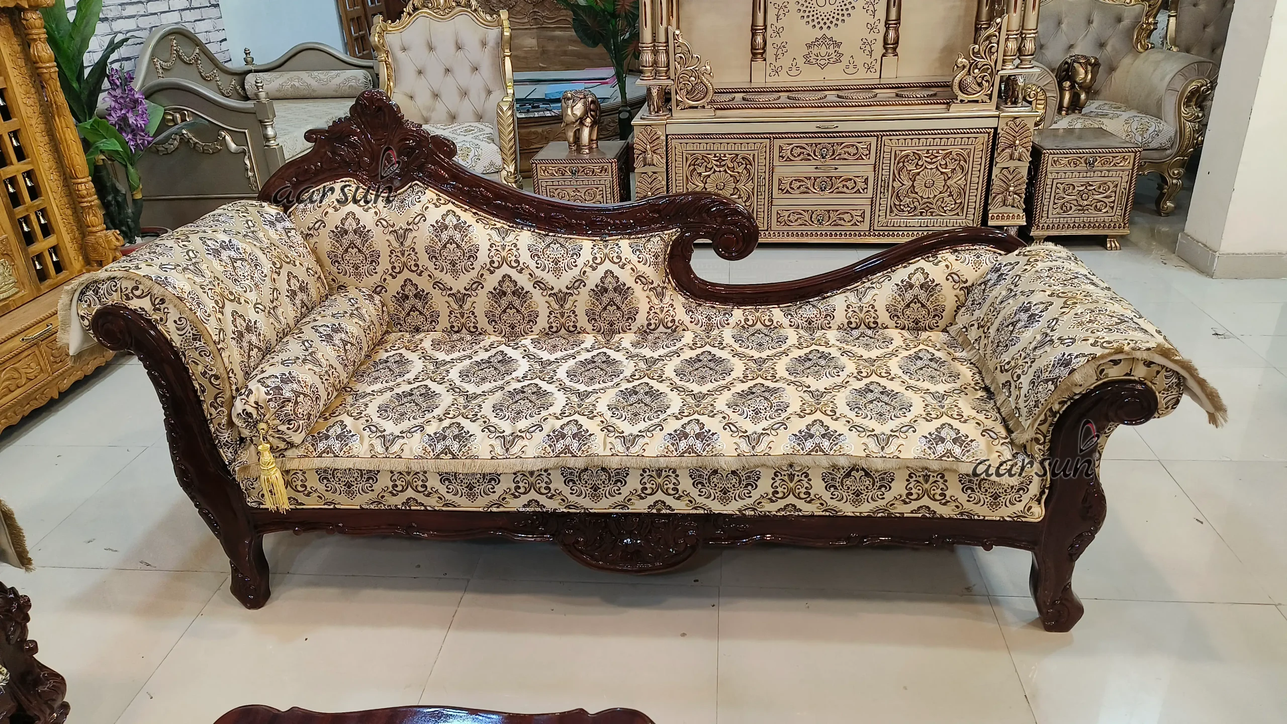 Handcrafted Heritage Diwan Couch - Image 4