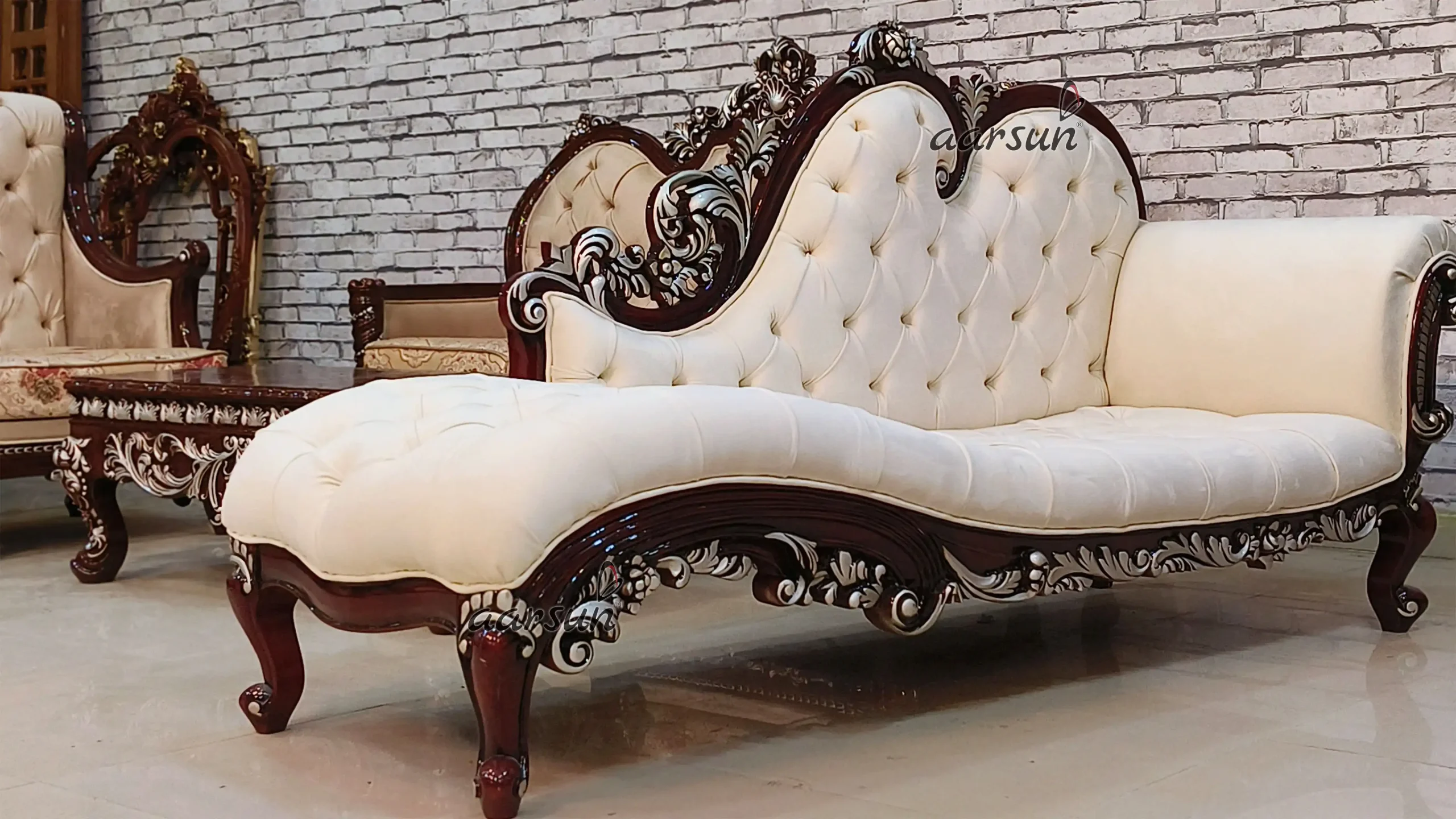 Handmade Royal Diwan Sofa - Image 3