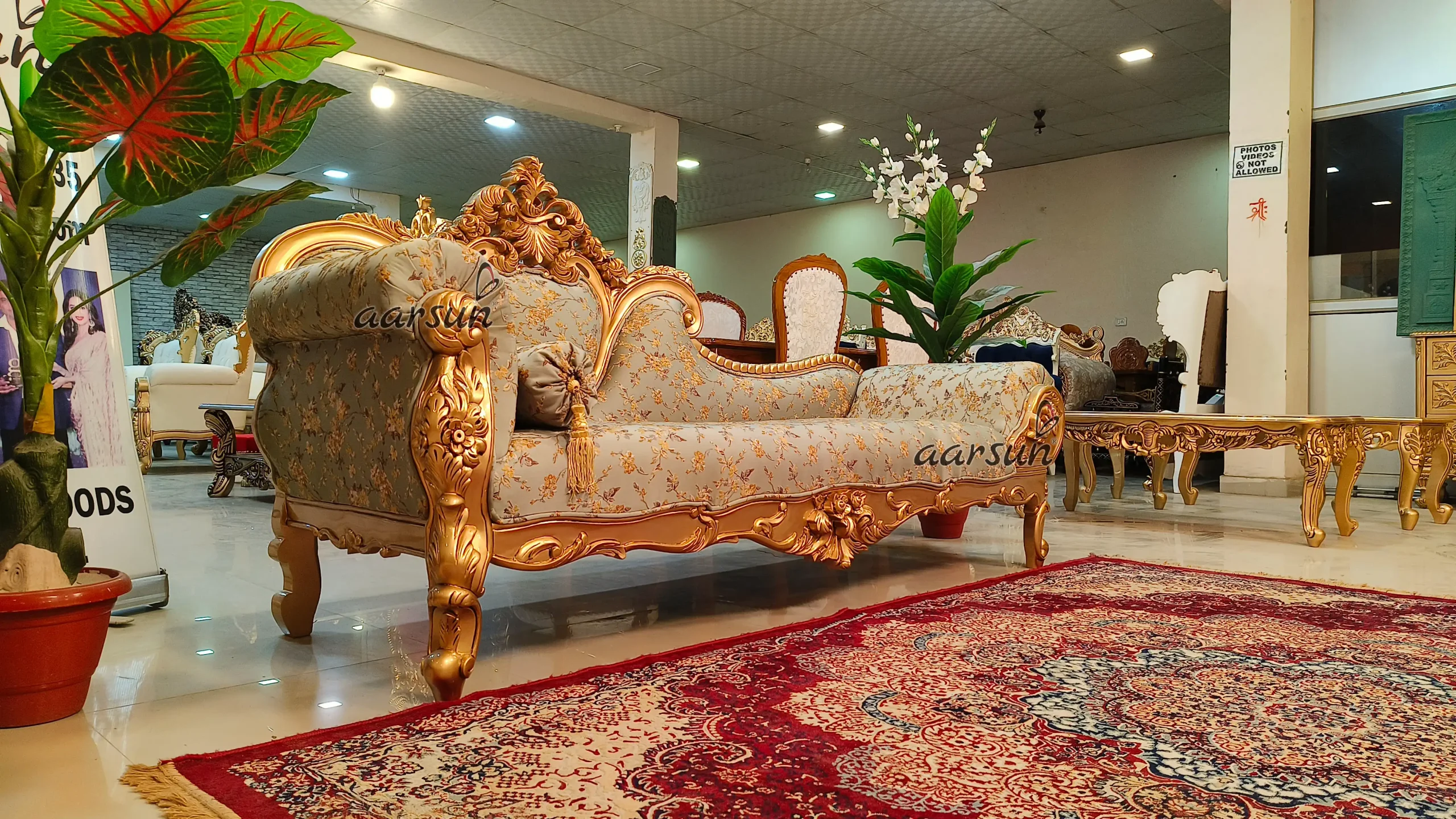 Luxury Teak Wood Diwan Couch - Image 5