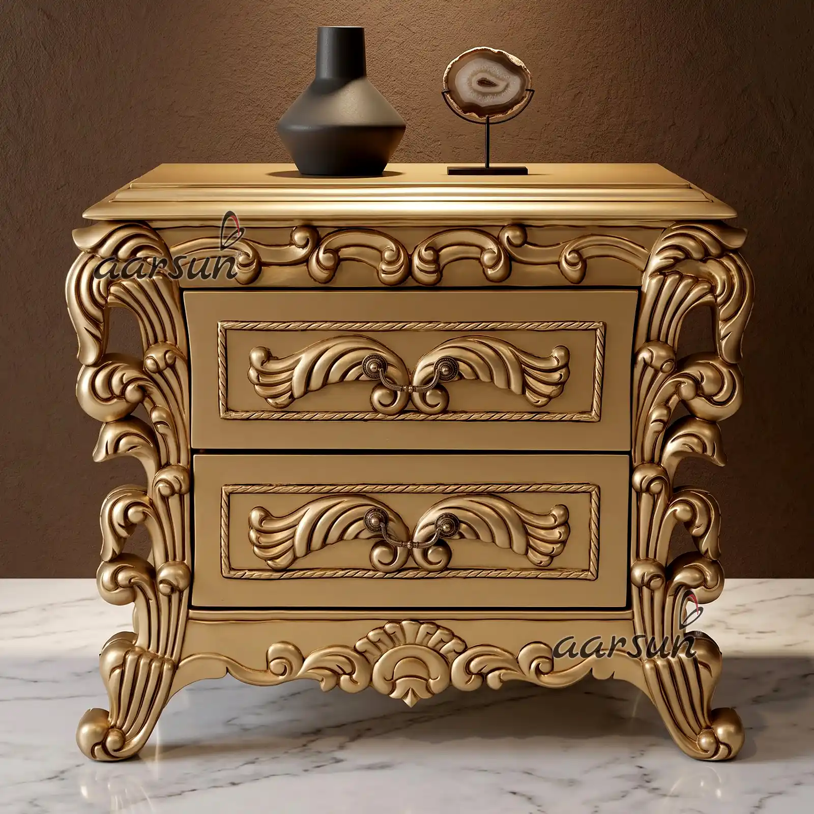 Royal Furniture Stylish Bed with Night Stand