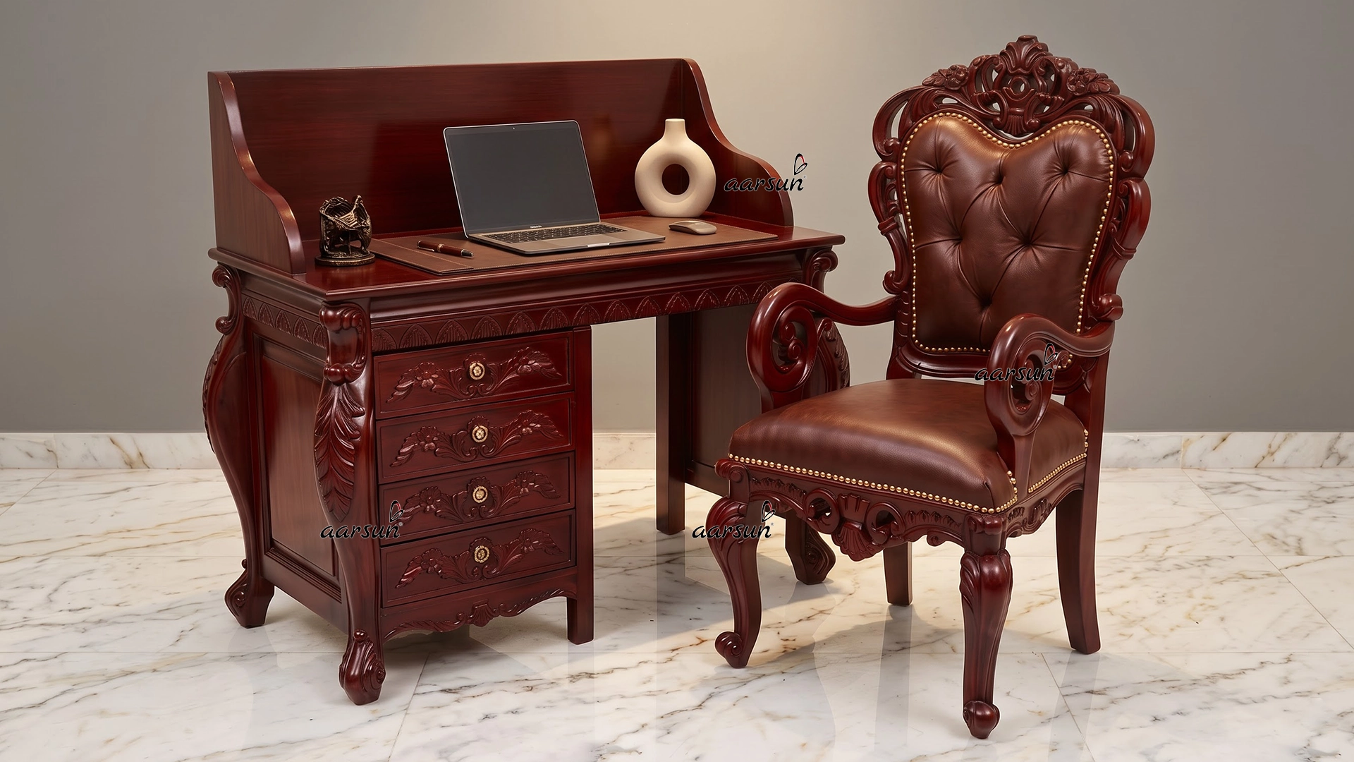 Solid Teak Wood Executive Office Furniture