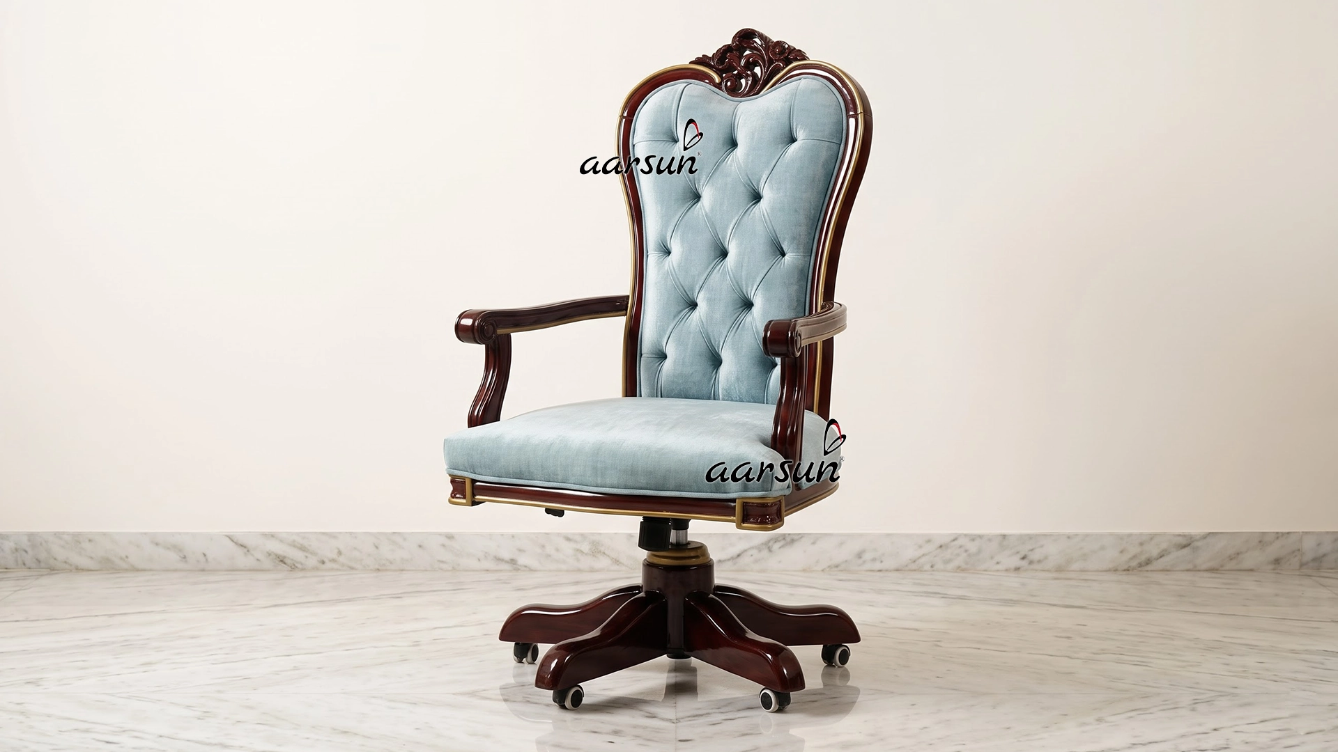 Wooden Designer Revolving Office Chair