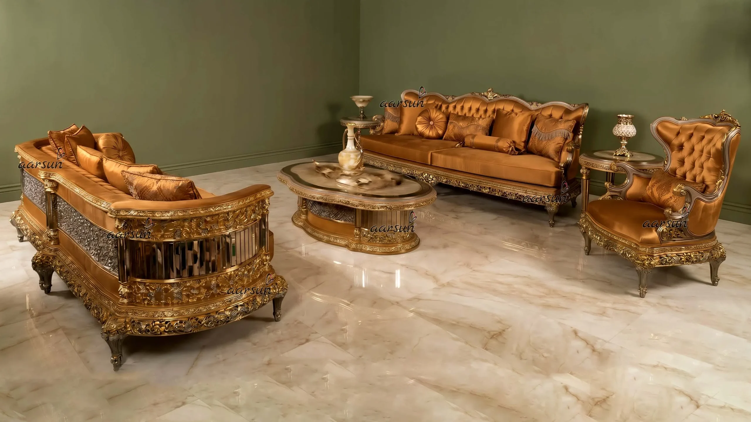 International Premium Royal Hand-Carved Sofa Set