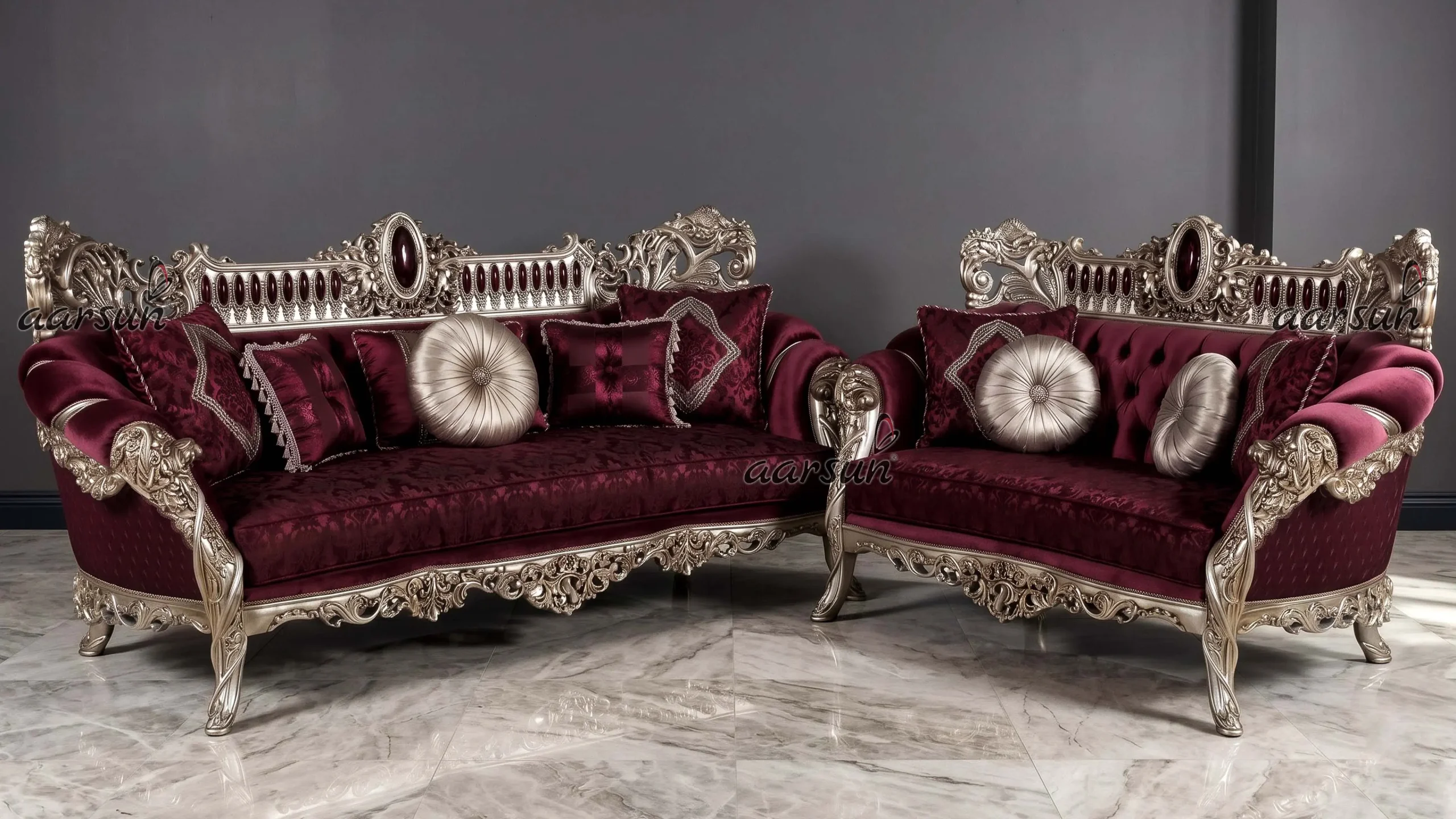 Maharani Palace Sofa Set for Luxury Villas at Factory Price
