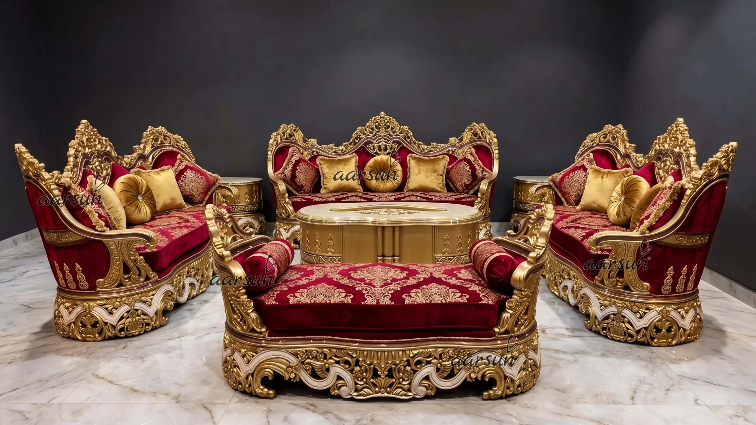 Premium Palace-Style Sofa Set Furniture