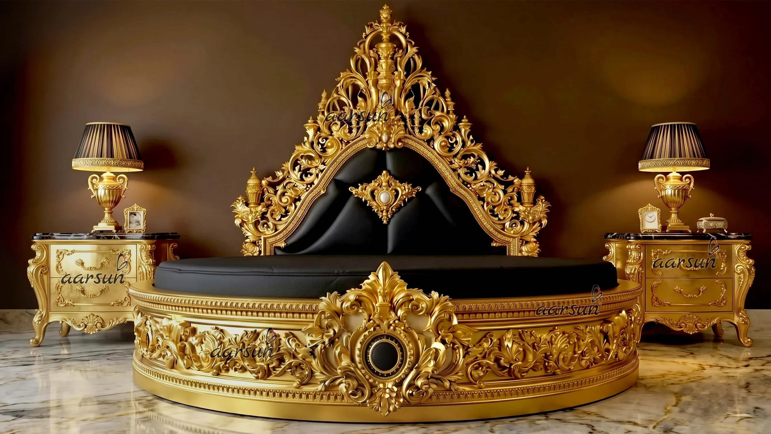 Royal Round Bed for Luxury Homes Across the Globe